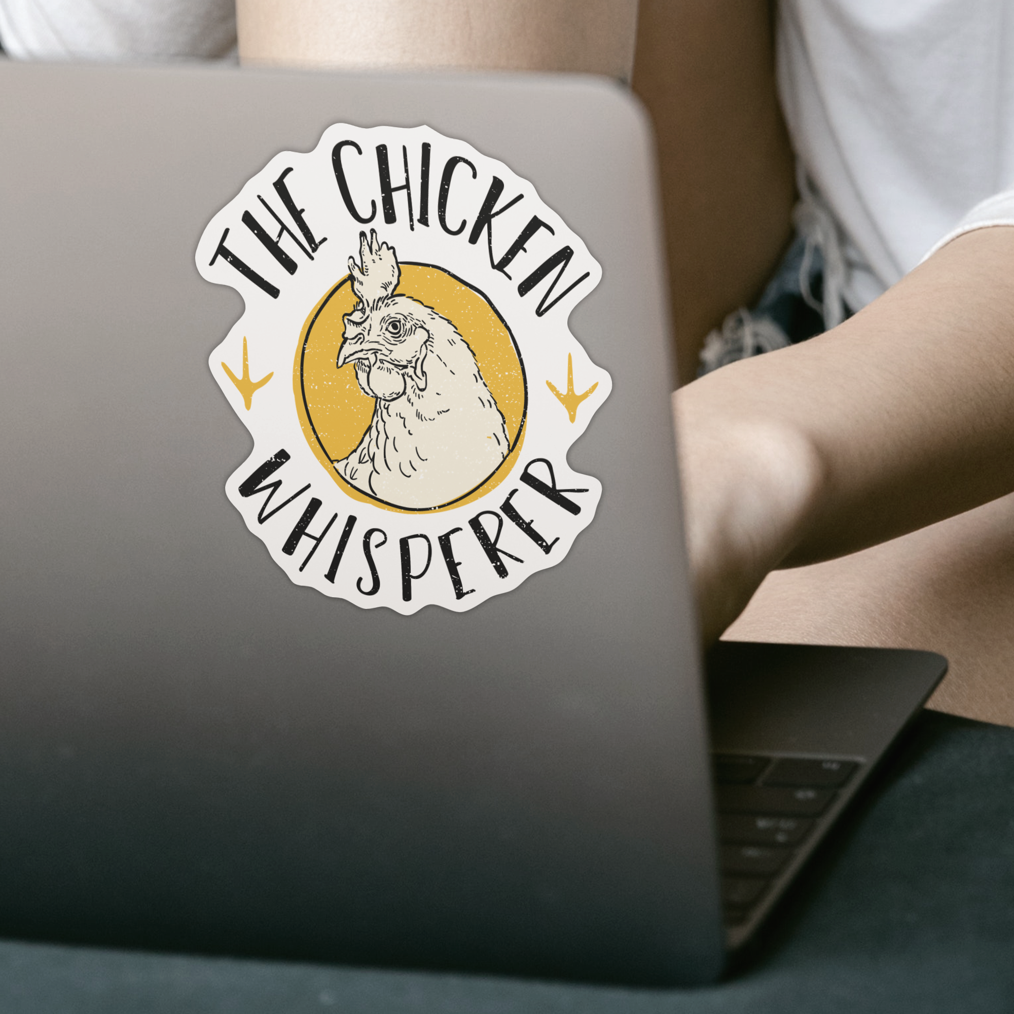 The Chicken Whisperer Sticker - DESIGNSBYJNK5.COM