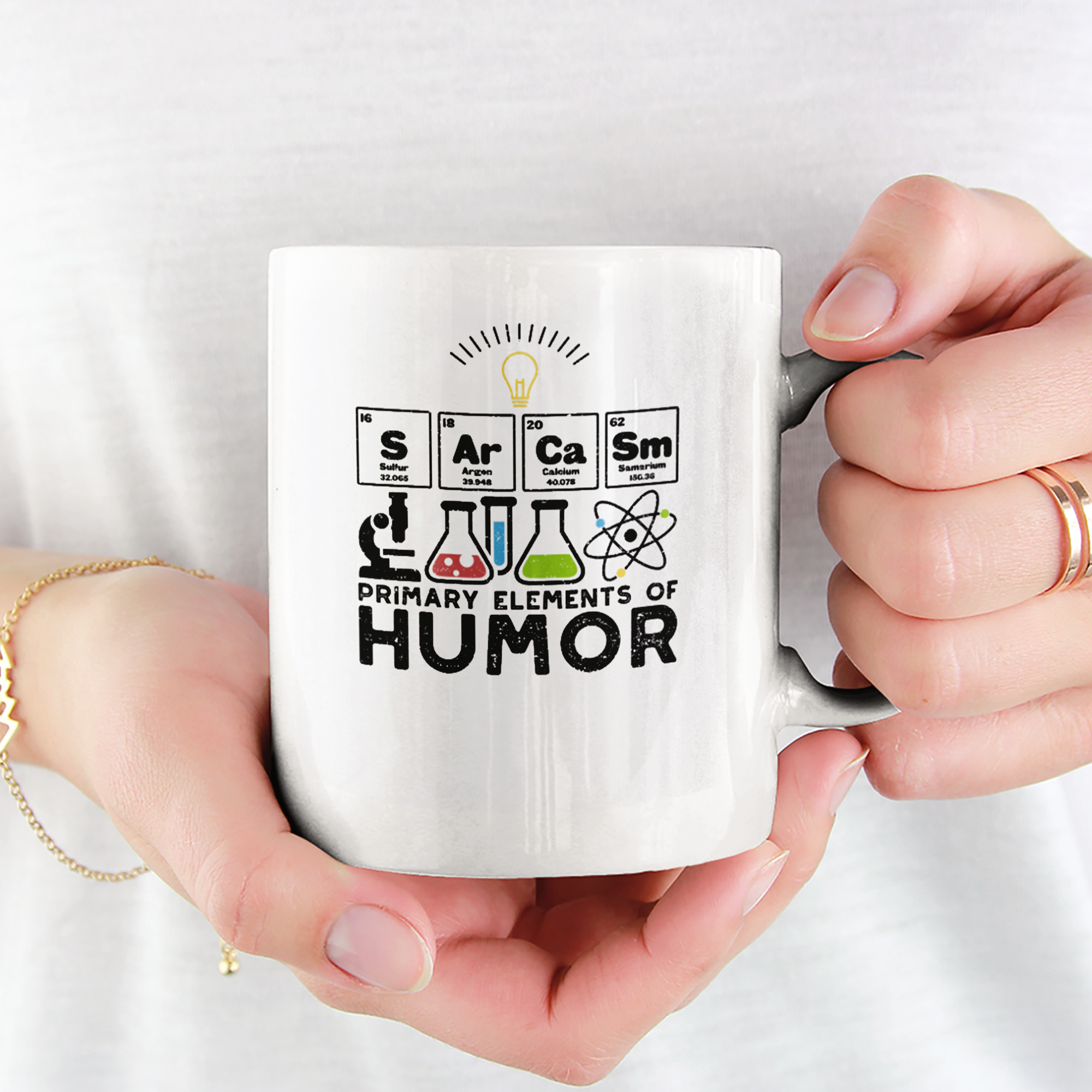 Sarcasm Primary Elements Of Humor Tasse (Unisex) - DESIGNSBYJNK5.COM