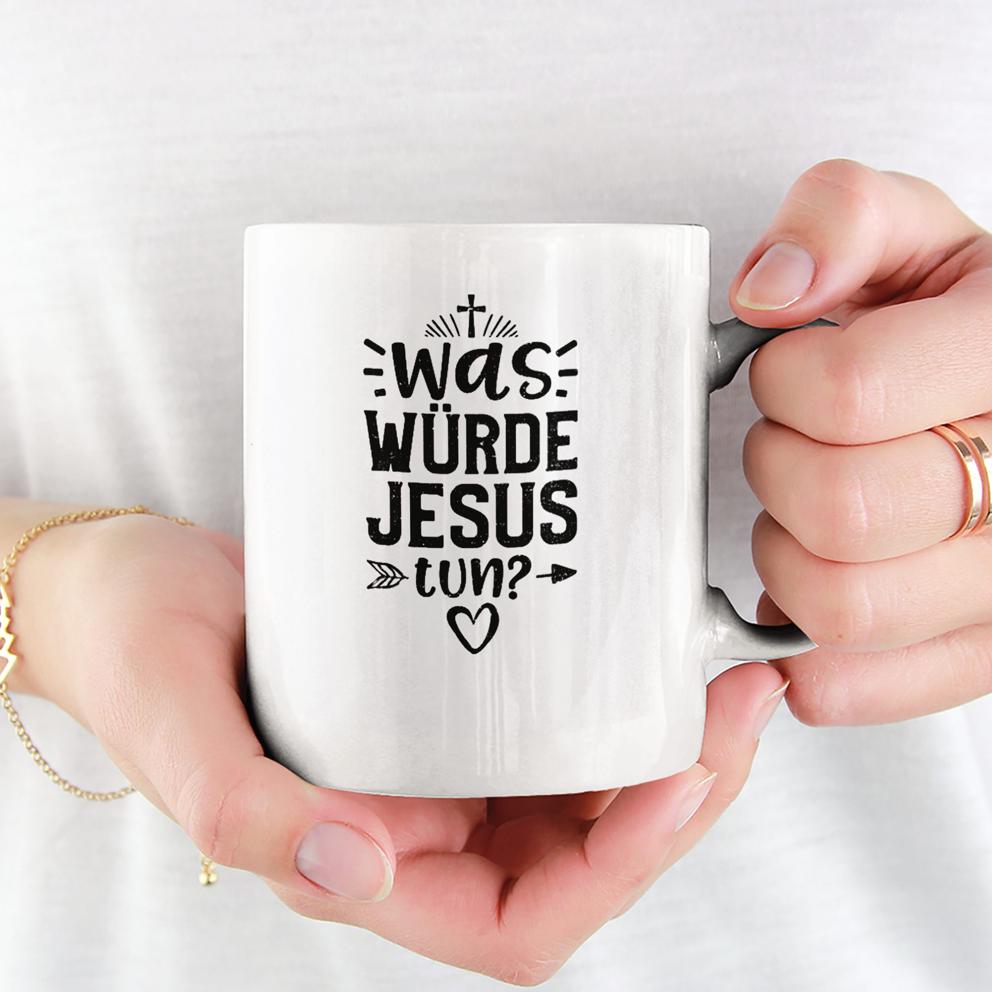 Was Würde Jesus Tun Tasse (Unisex) - DESIGNSBYJNK5.COM