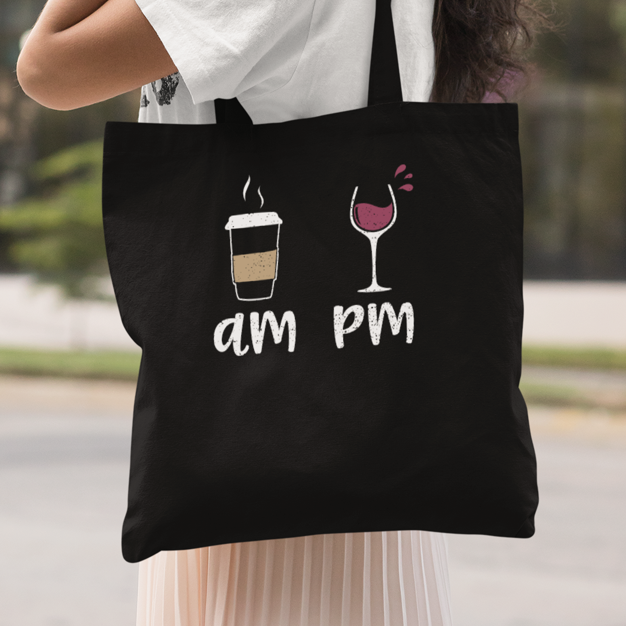 Am Coffee PM Wine Stoffbeutel - DESIGNSBYJNK5.COM