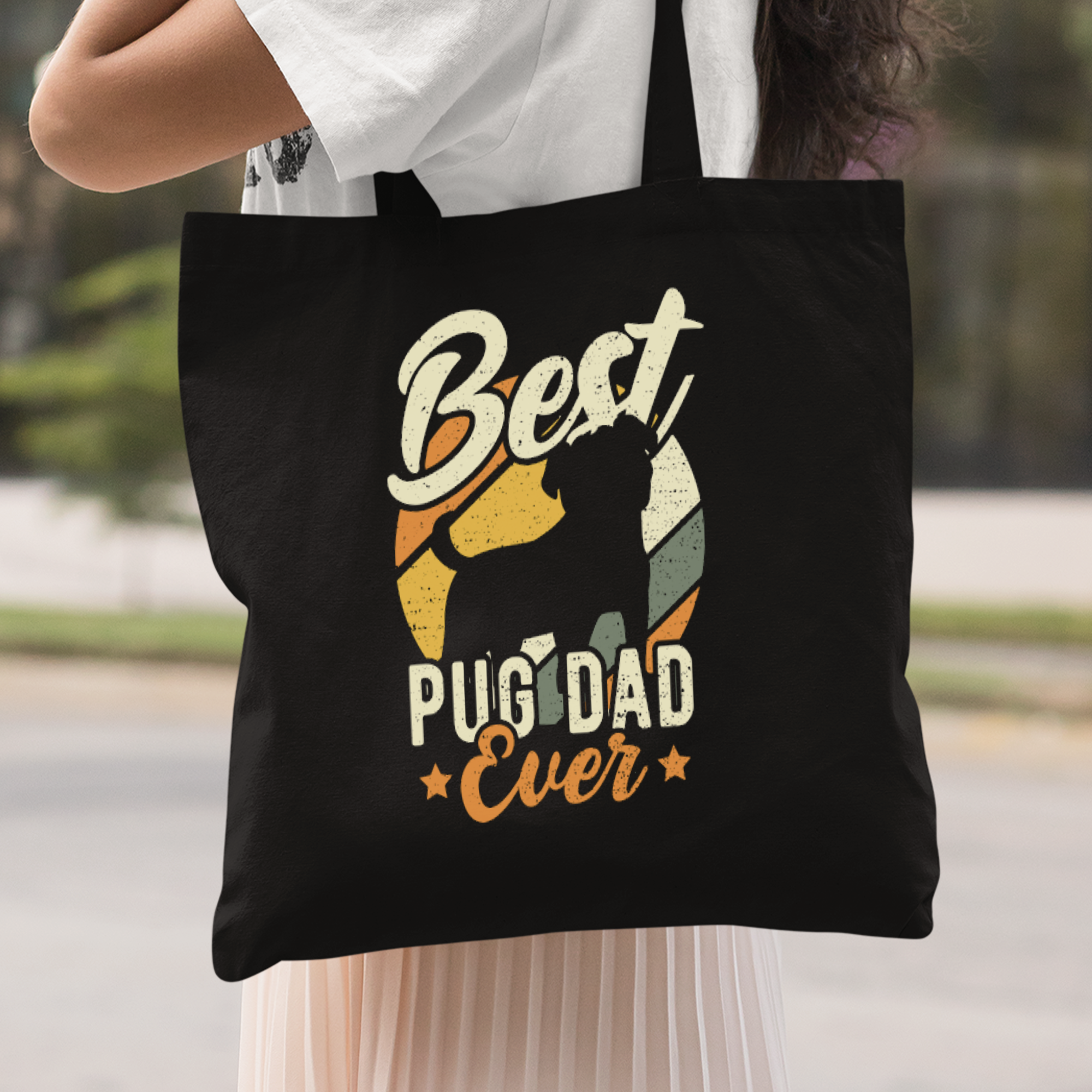 Best Pug Dad Ever Stoffbeutel - DESIGNSBYJNK5.COM