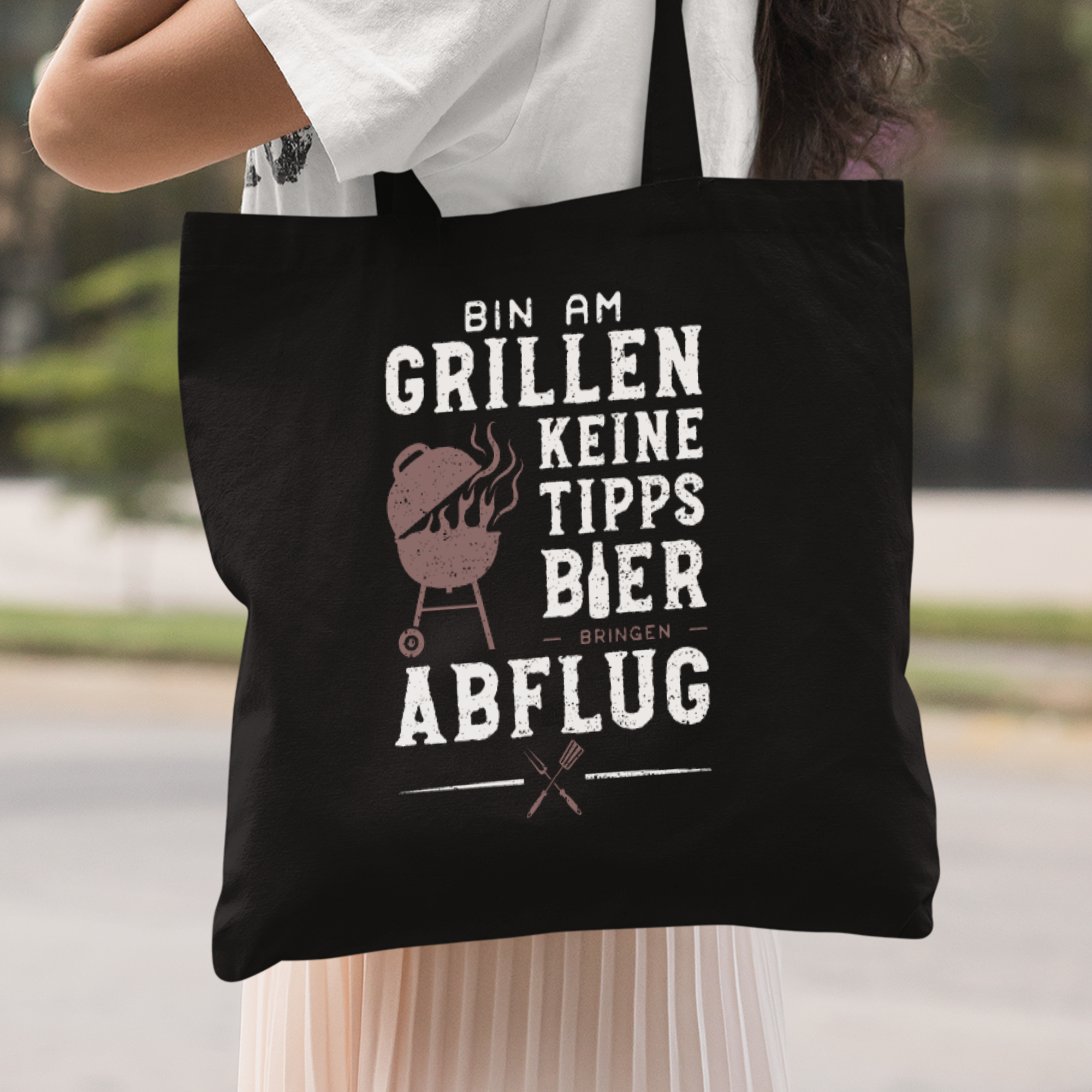 Bin Am Grillen Keine Tipps Bier Bringen Abflug Stoffbeutel - DESIGNSBYJNK5.COM