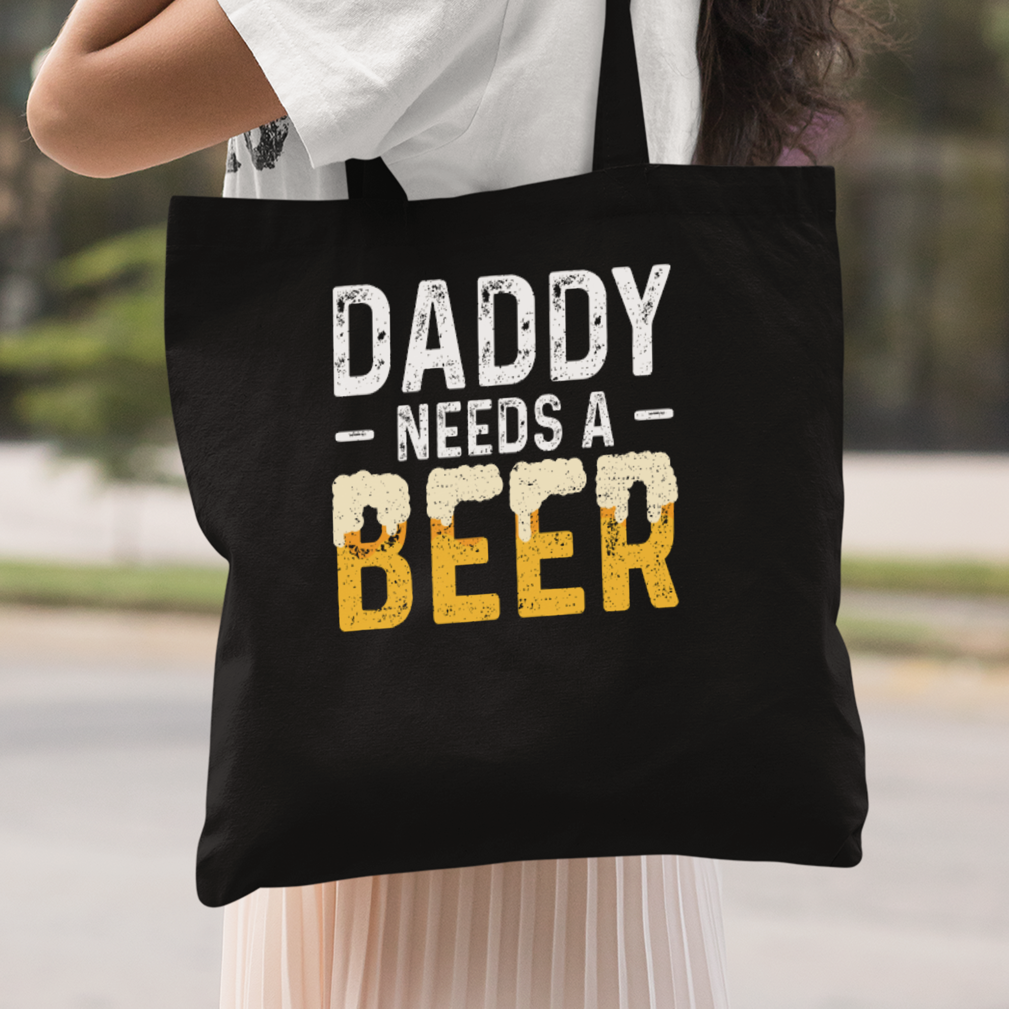 Daddy Needs A Beer Stoffbeutel - DESIGNSBYJNK5.COM