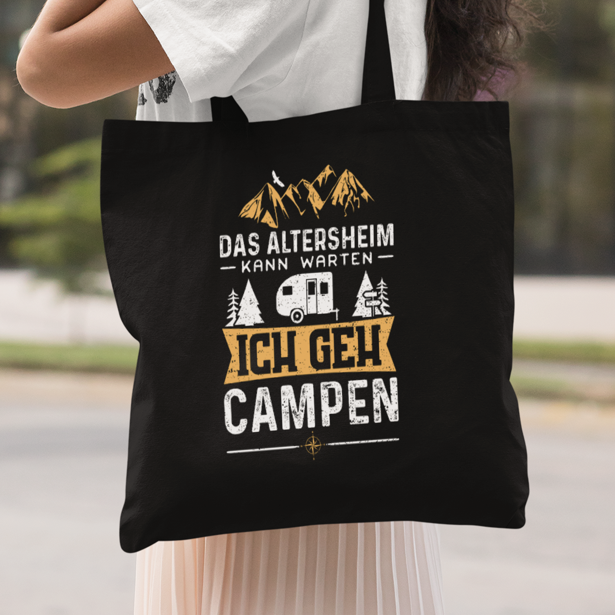 Das Altersheim Kann Warten Ich Geh Campen Stoffbeutel - DESIGNSBYJNK5.COM