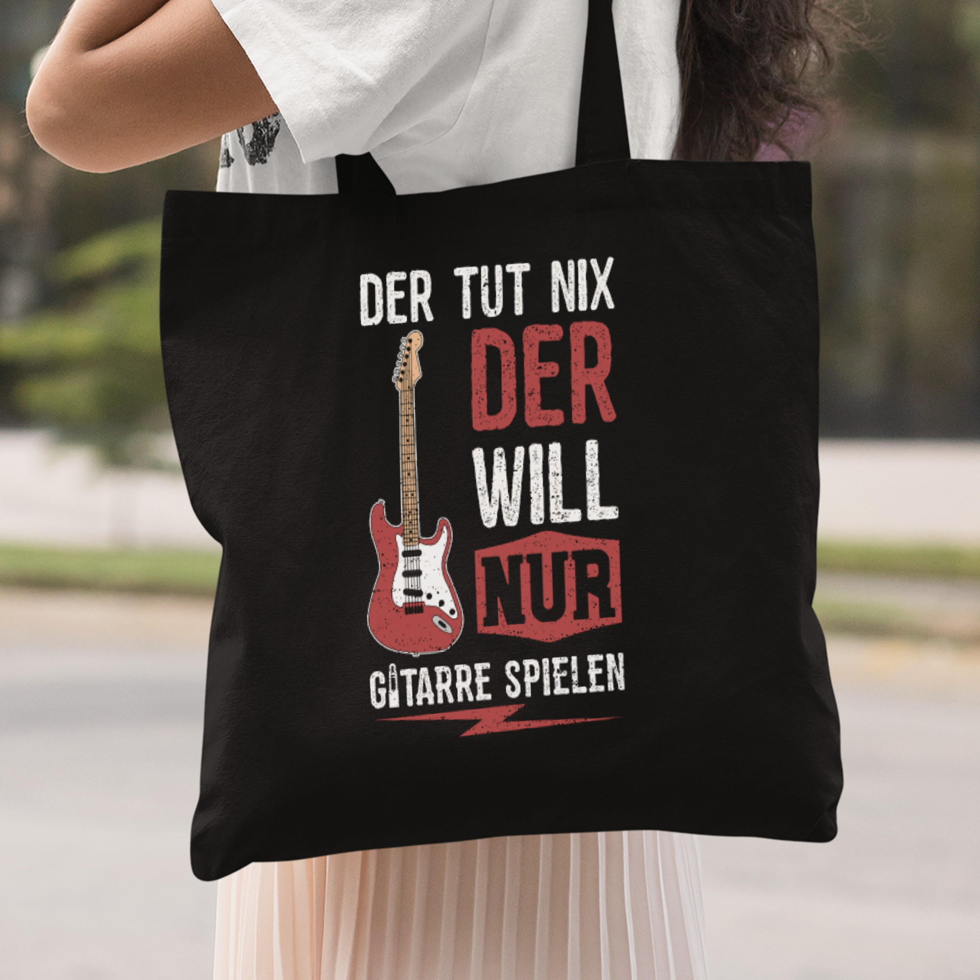 Der Tut Nix Der Will Nur Gitarre Spielen Stoffbeutel - DESIGNSBYJNK5.COM