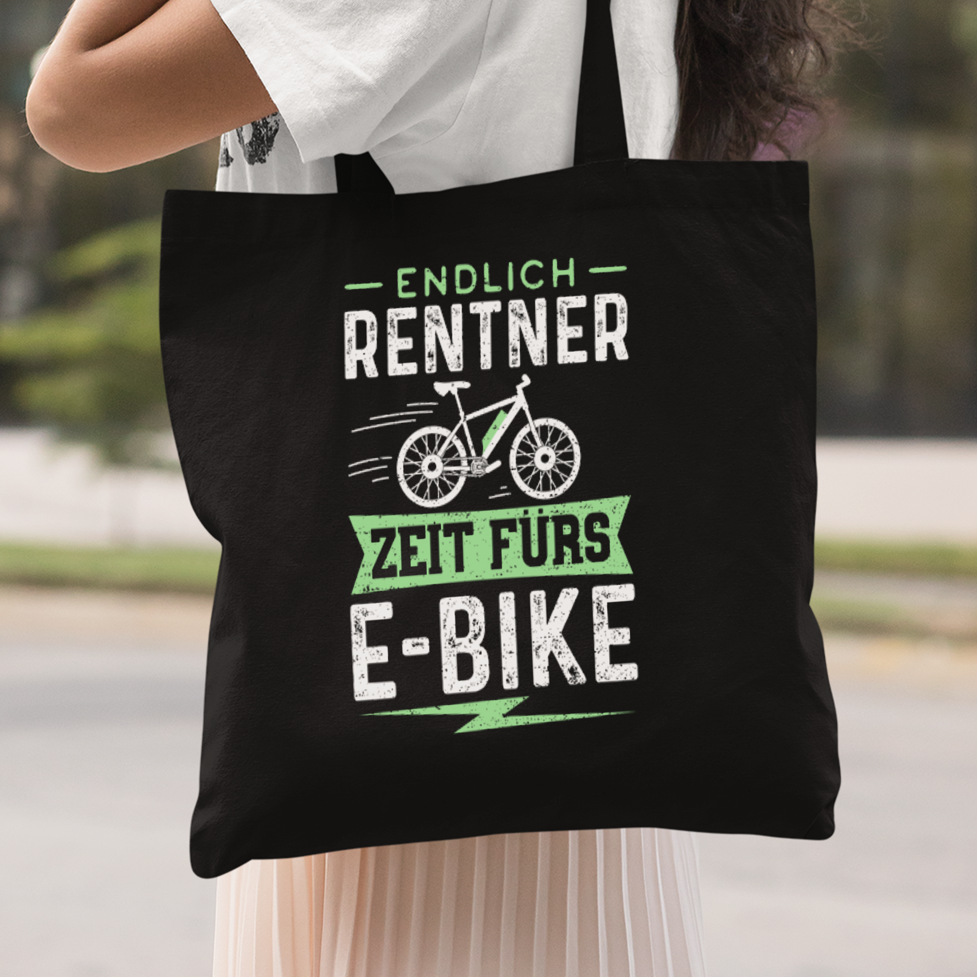 Endlich Rentner Zeit Fürs E-Bike Stoffbeutel - DESIGNSBYJNK5.COM