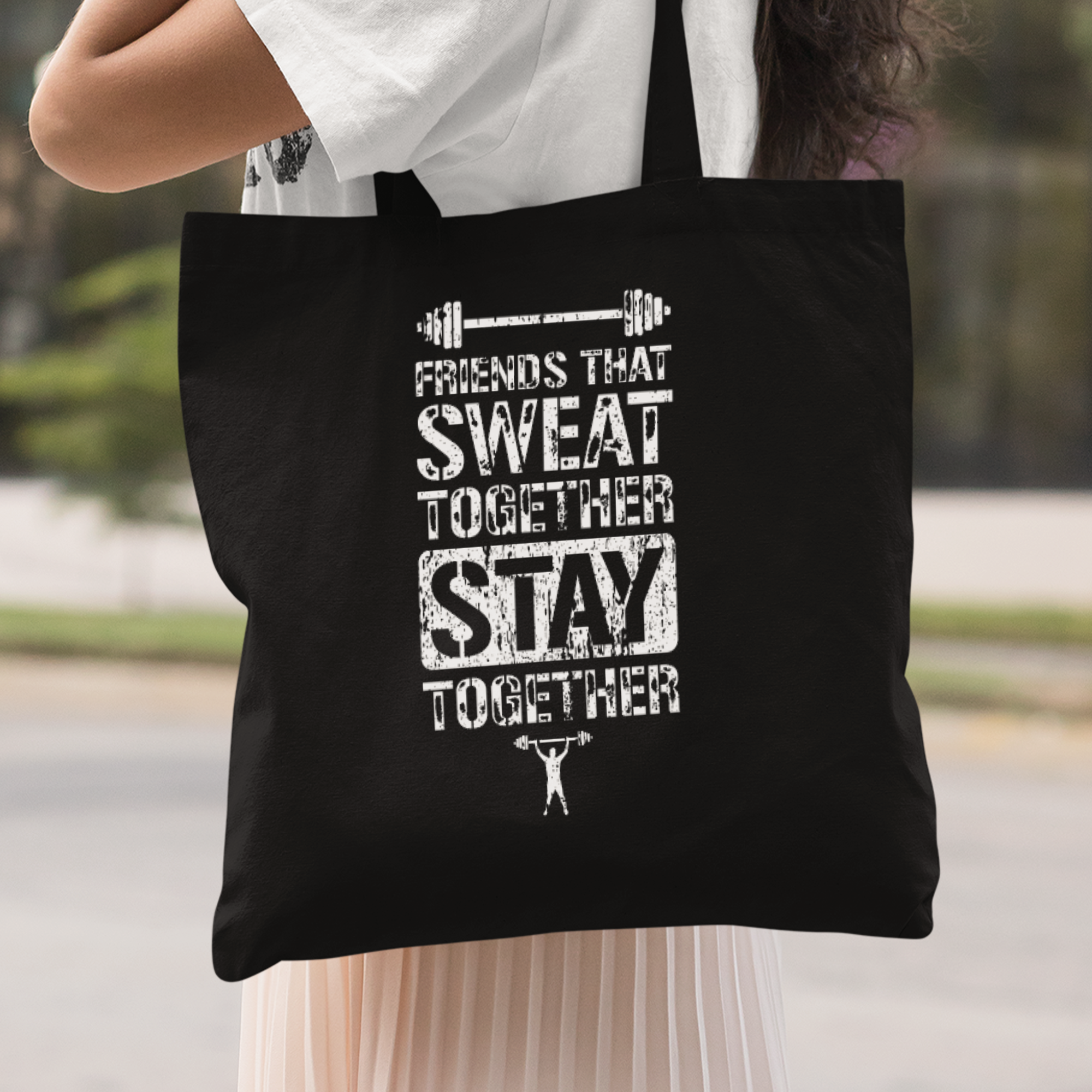 Friends That Sweat Together Stay Together Stoffbeutel - DESIGNSBYJNK5.COM