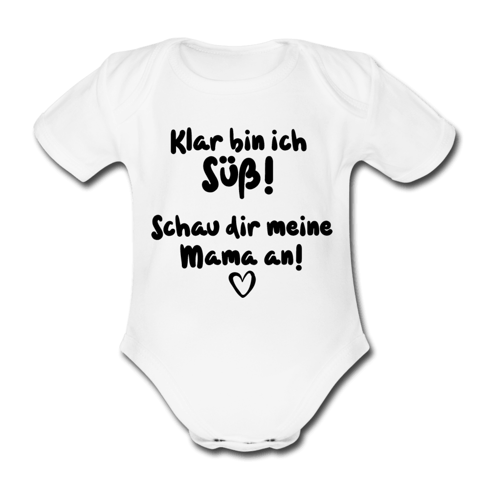 Body Neonato Manica Lunga In Cotone Biologico | Stampa Gattino Con Scritta Dolce | Prodotto In Germania